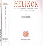 Helikon Anni Xxxv-Xxxvii. Indici I-Xxxviii. Rivista Di Letterature Classiche