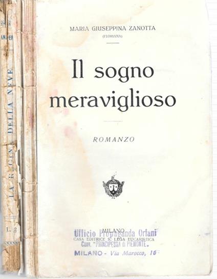 Il sogno meraviglioso - copertina