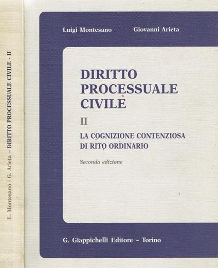 Diritto processuale civile - Luigi Montesano,Giovanni Arieta - copertina