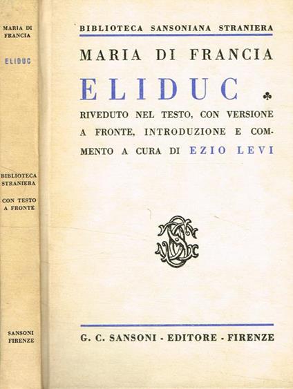 Eliduc - Maria Di Francia - copertina