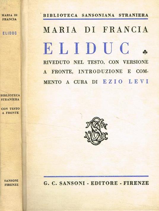 Eliduc - Maria Di Francia - copertina