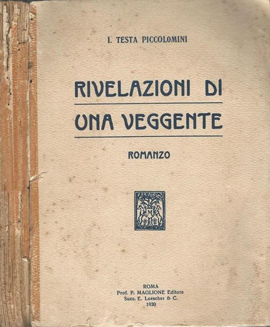 Rivelazioni Di Una Veggente - Italo Testa - copertina