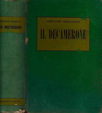 Il Decamerone - Giovanni Boccaccio - copertina