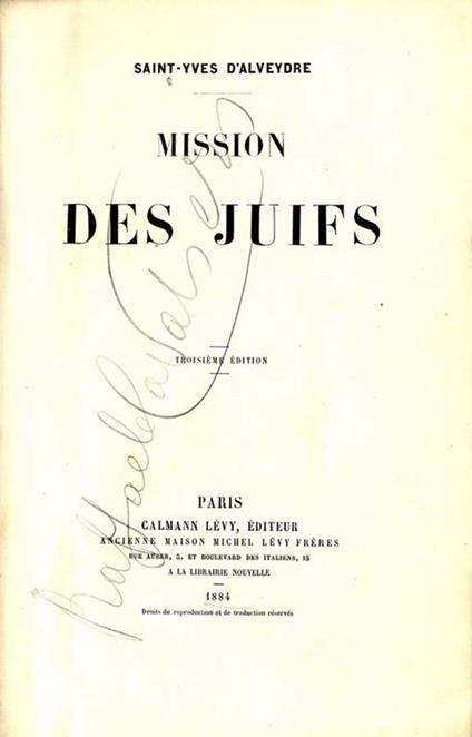Mission Des Juifs - Saint-Loup - copertina