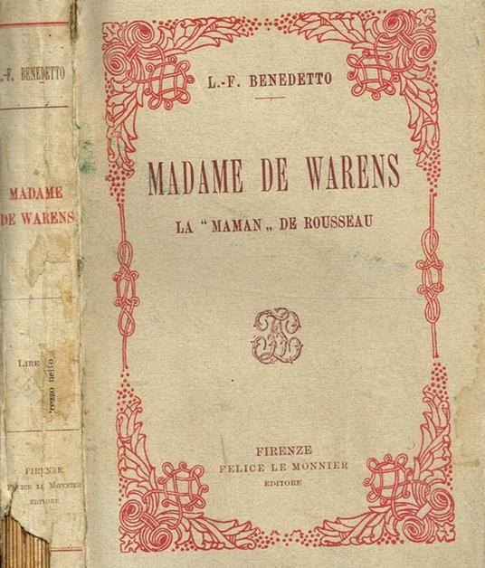 Madame De Warens. La Maman De Rousseau - copertina