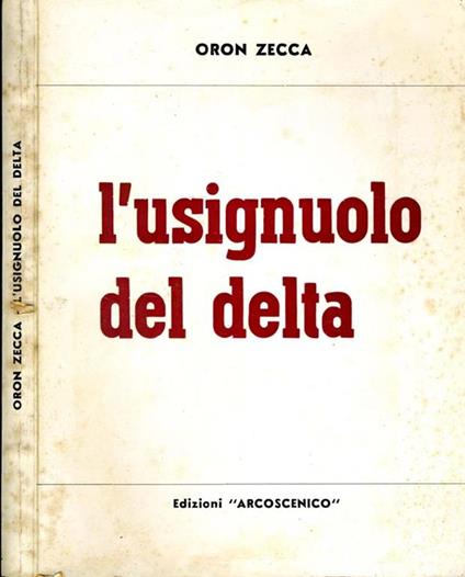 L' Usignuolo Del Delta - Oron Zecca - copertina