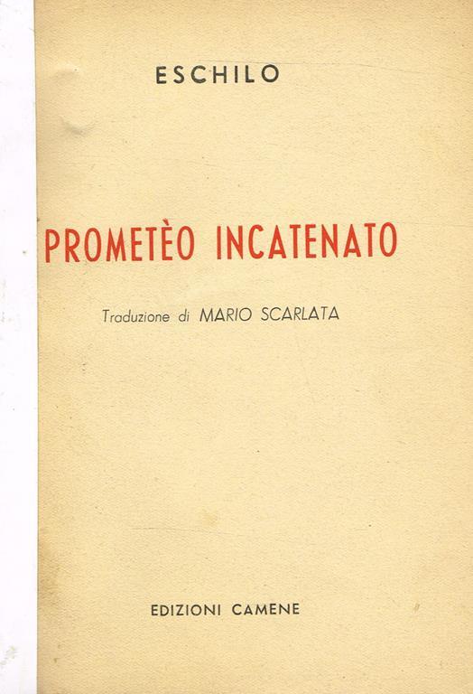 Prometeo Incatenato - Eschilo - copertina
