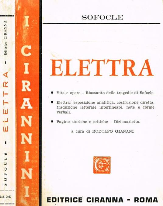 Elettra - Sofocle - copertina