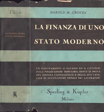 La finanza di uno stato moderno - Harold M. Groves - copertina