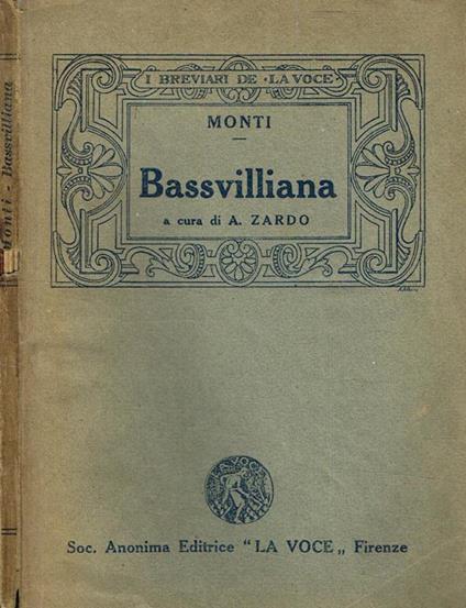 In Morte Di Ugo Bassville - Vincenzo Monti - copertina