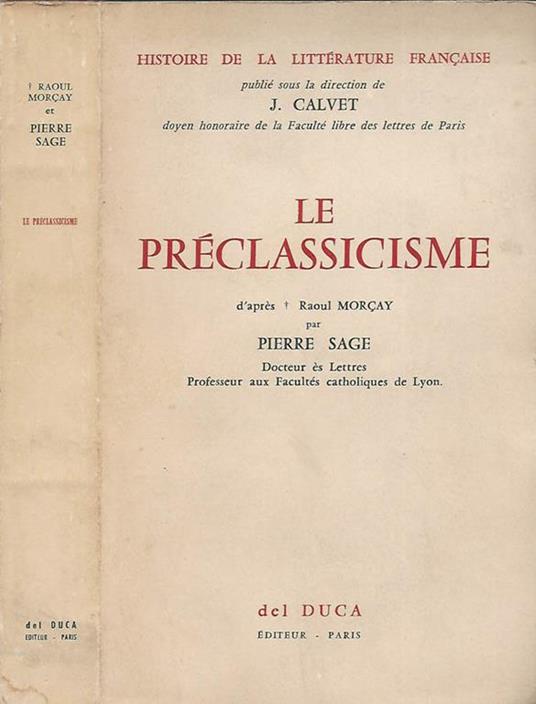 Le Préclassicisme - copertina
