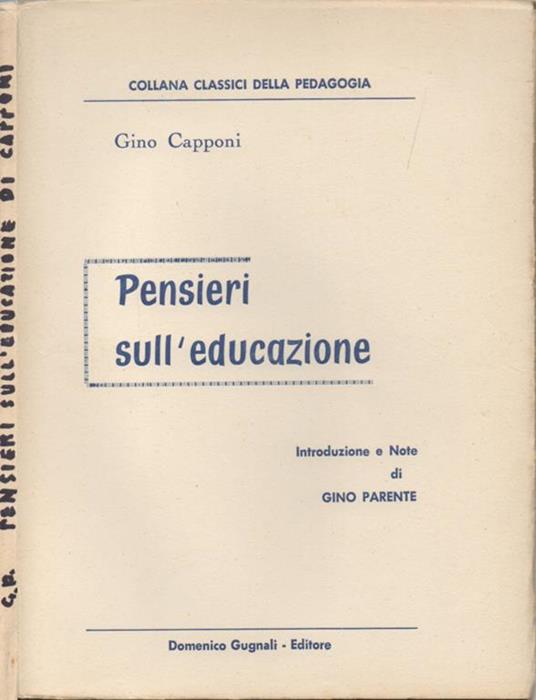 Pensieri sull'educazione - Gino Capponi - copertina