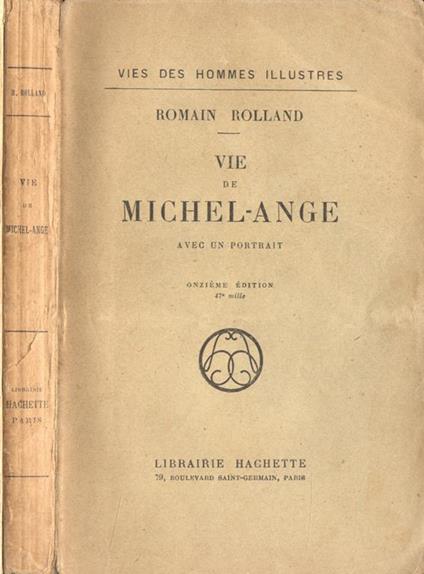 Vie de Michel. Ange - Romain Rolland - copertina