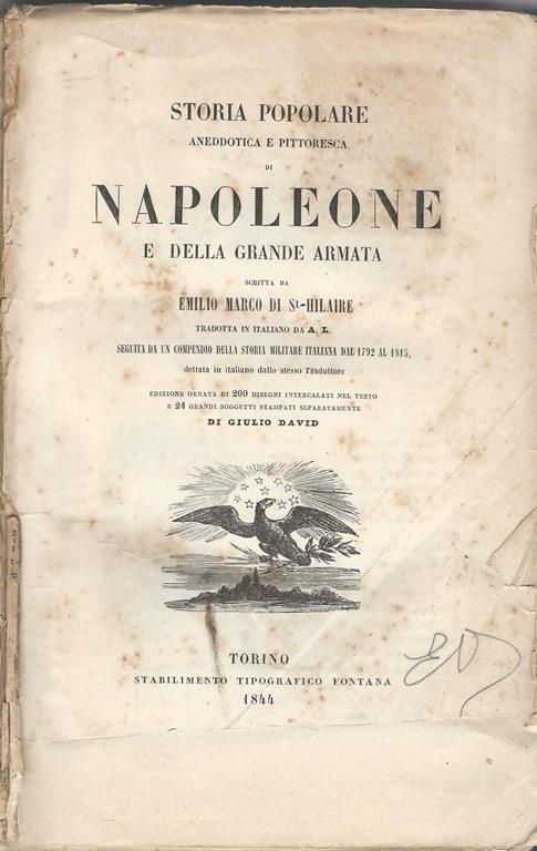 Storia popolare aneddotica e pittoresca di Napoleone e della grande armata - copertina