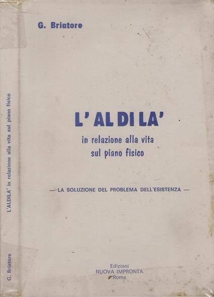 L' al di là in relazione alla vita sul piano fisico - copertina