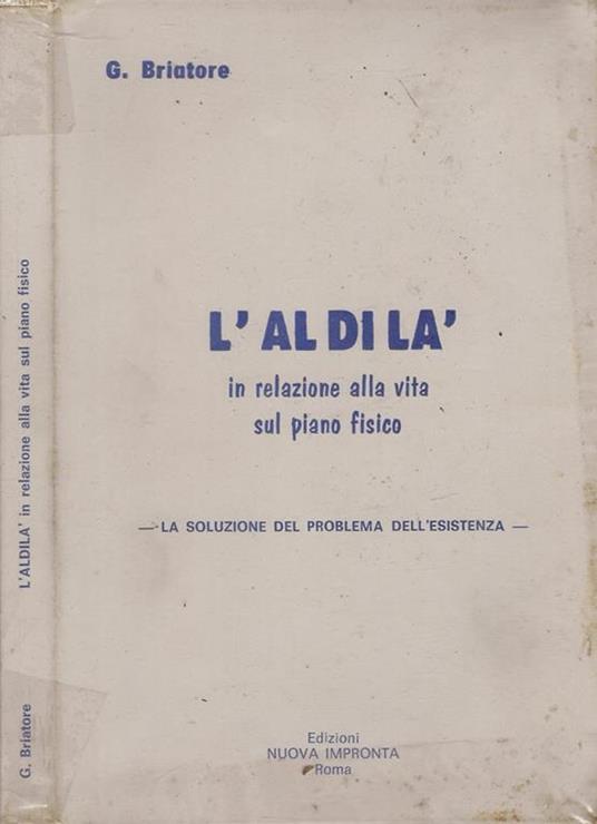 L' al di là in relazione alla vita sul piano fisico - copertina