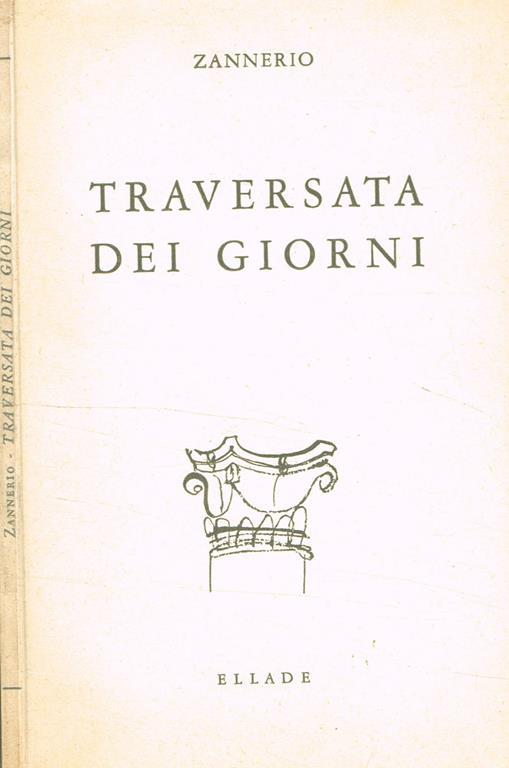 Traversata Dei Giorni - Carlo Zannerio - copertina