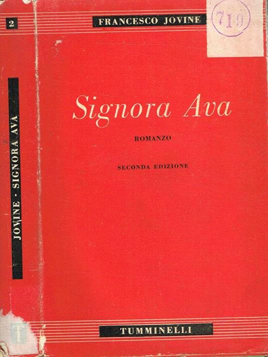 Signora Ava - Francesco Jovine - copertina