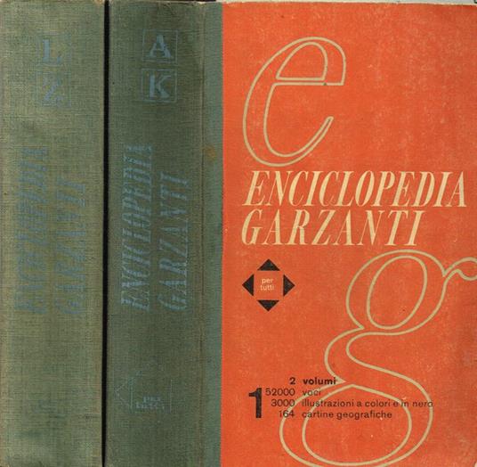 Enciclopedia Garzanti 2Voll. I-A-K. Ii-L-Z - copertina