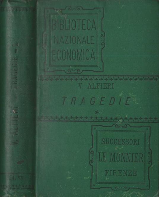 Tragedie - Vittorio Alfieri - copertina