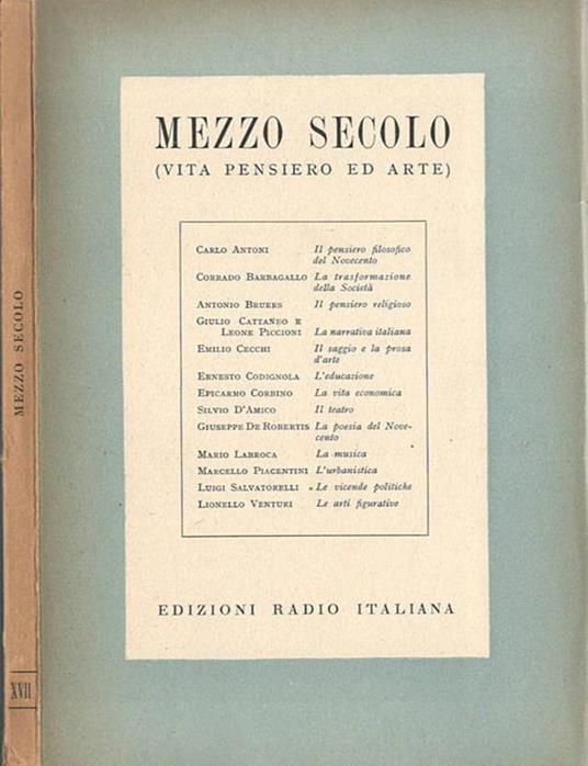 Mezzo secolo Vita e pensiero ed arte - copertina