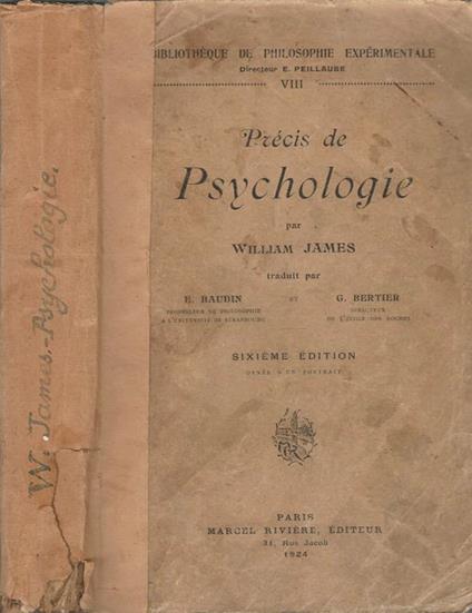 Precis de psychologie - William James - copertina