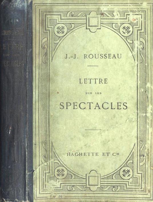 Lettre sur les spectacles - Johann J. Winckelmann - copertina