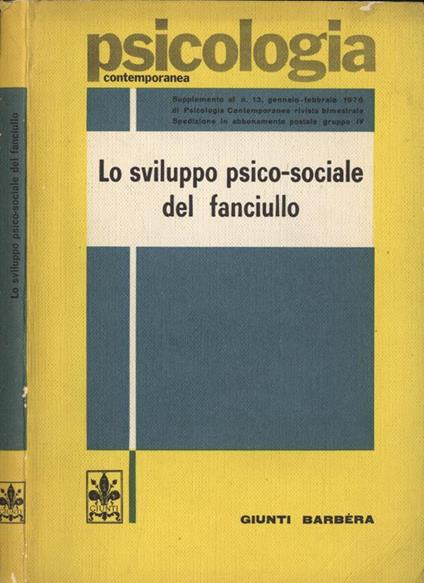 Lo sviluppo psico. sociale del fanciullo - copertina