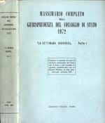 Massimario completo della giurisprudenza del Consiglio di Stato 1972 La settimana giuridica Parte I