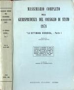 Massimario completo della giurisprudenza del Consiglio di Stato 1978 La settimana giuridica Parte I