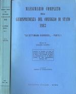 Massimario completo della giurisprudenza del Consiglio di Stato 1983 La settimana giuridica Parte I