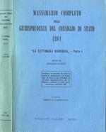 Massimario completo della giurisprudenza del Consiglio di Stato 1981 La settimana giuridica Parte I