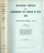 Massimario completo della giurisprudenza del Consiglio di Stato 1980 La settimana giuridica Parte I