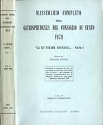 Massimario completo della giurisprudenza del Consiglio di Stato 1979 La settimana giuridica Parte I