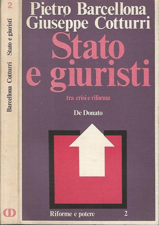 Stato e giuristi Tra crisi e riforma - copertina