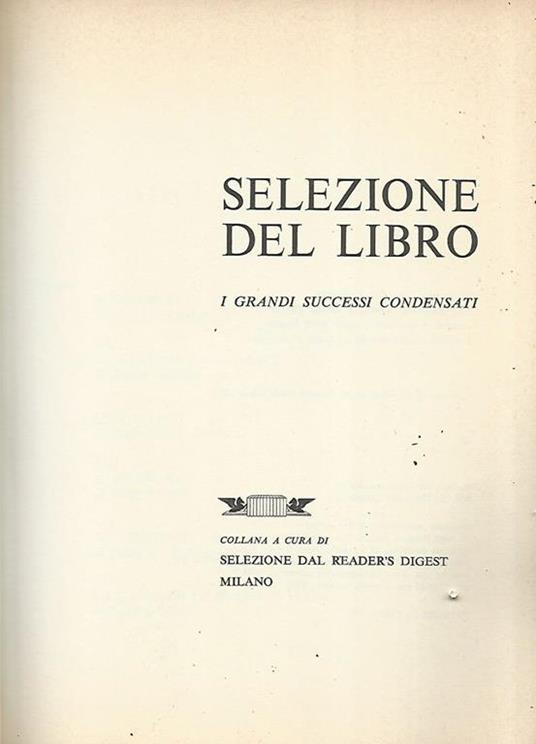 Selezione del libro I grandi successi condensati - copertina