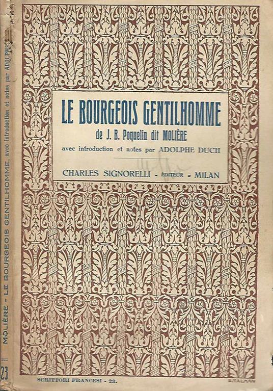 Le Bourgeois gentilhomme - copertina