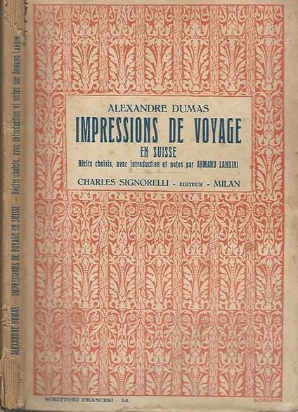 Impressions de voyage En Suisse - Alexandre Dumas - copertina