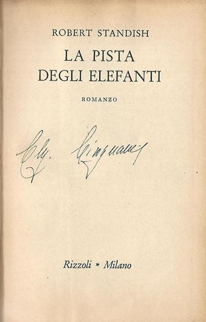 La pista degli elefanti - Robert Standish - copertina