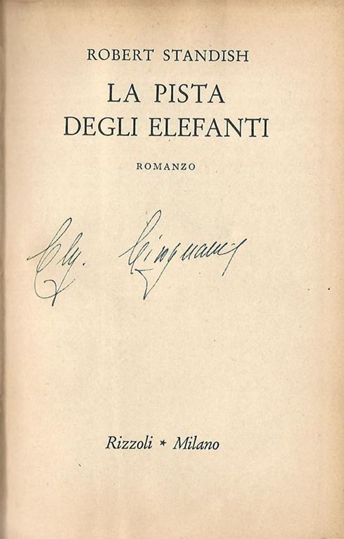 La pista degli elefanti - Robert Standish - copertina