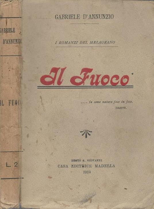 Il Fuoco - Gabriele D'Annunzio - copertina