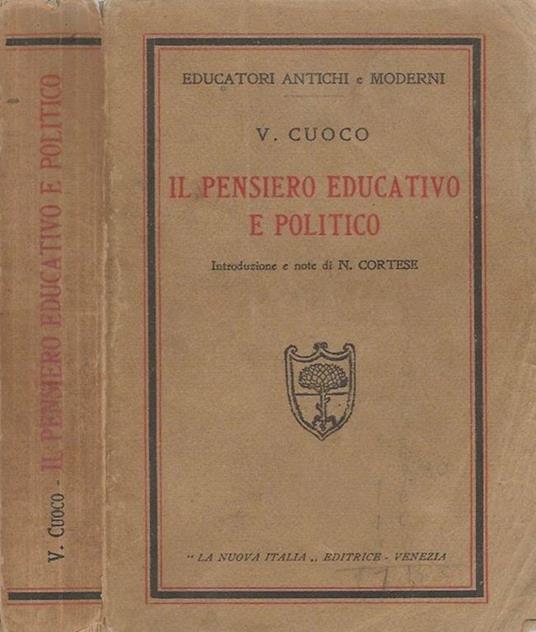 Il Pensiero Educativo e Politico - Vincenzo Cuoco - copertina