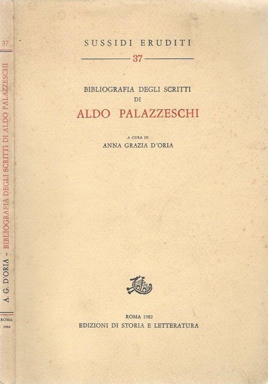 Bibliografia degli scritti di Aldo Palazzeschi - copertina