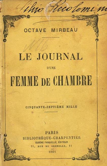 Le Journal D'Une Femme De Chambre - Octave Mirbeau - copertina