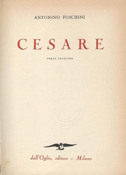 Cesare - Antonino Foschini - copertina