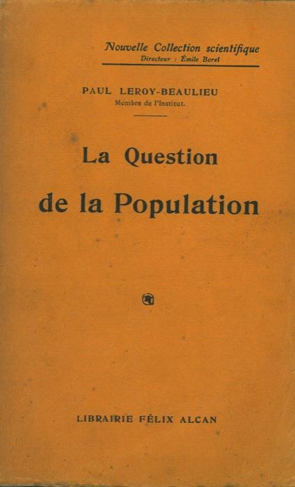 La question de la population - Paul Leroy-Beaulieu - copertina