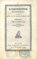 L' impostura smascherata o sia Nil sub sole novum. Almanacco per l'anno 1839. Numero decimoterzo