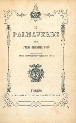 Il Palmaverde per l'Anno bisestile 1848. Anno centesimovigesimosesto - copertina
