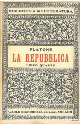 La Repubblica. Libro quarto - Platone - copertina