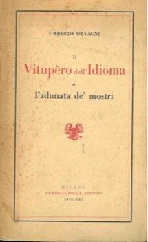 Il Vitupèro dell'Idioma e l'adunata de' mostri - Umberto Silvagni - copertina